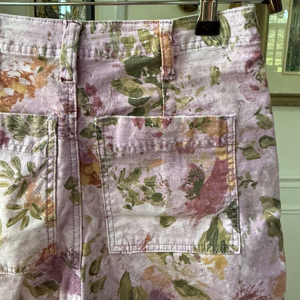 Pilcro Anthropologie Purple Floral Shorts 25 - Picture 8 of 10